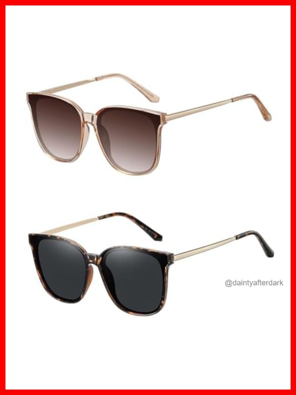 Wzerry Cat Eye Oversized Polarized Sunglasses UV400